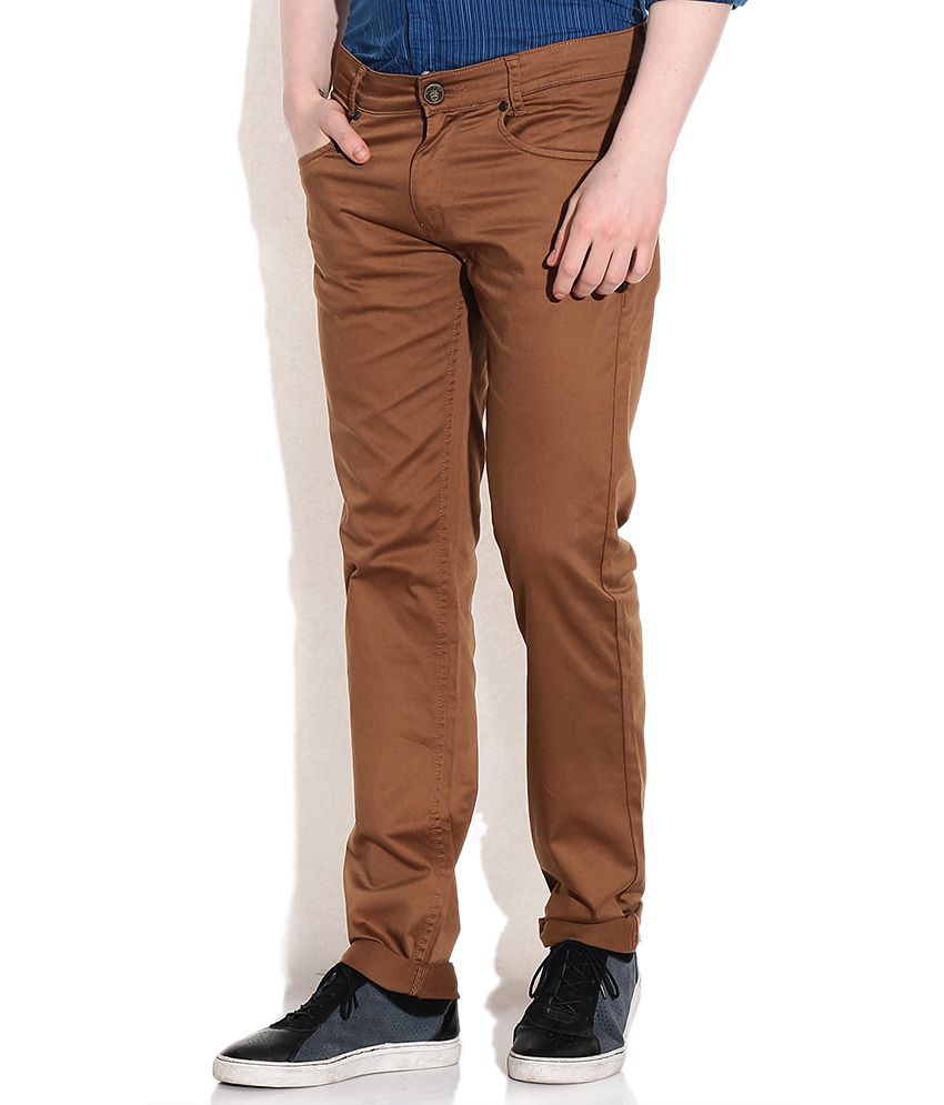 Mufti Khaki Tapered Fit Jeans - Buy Mufti Khaki Tapered Fit Jeans ...