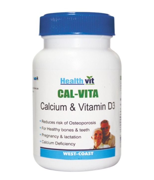 Healthvit Cal-vita Calcium And Vitamin D3 60 Tablets - Pack Of 5 - Buy ...