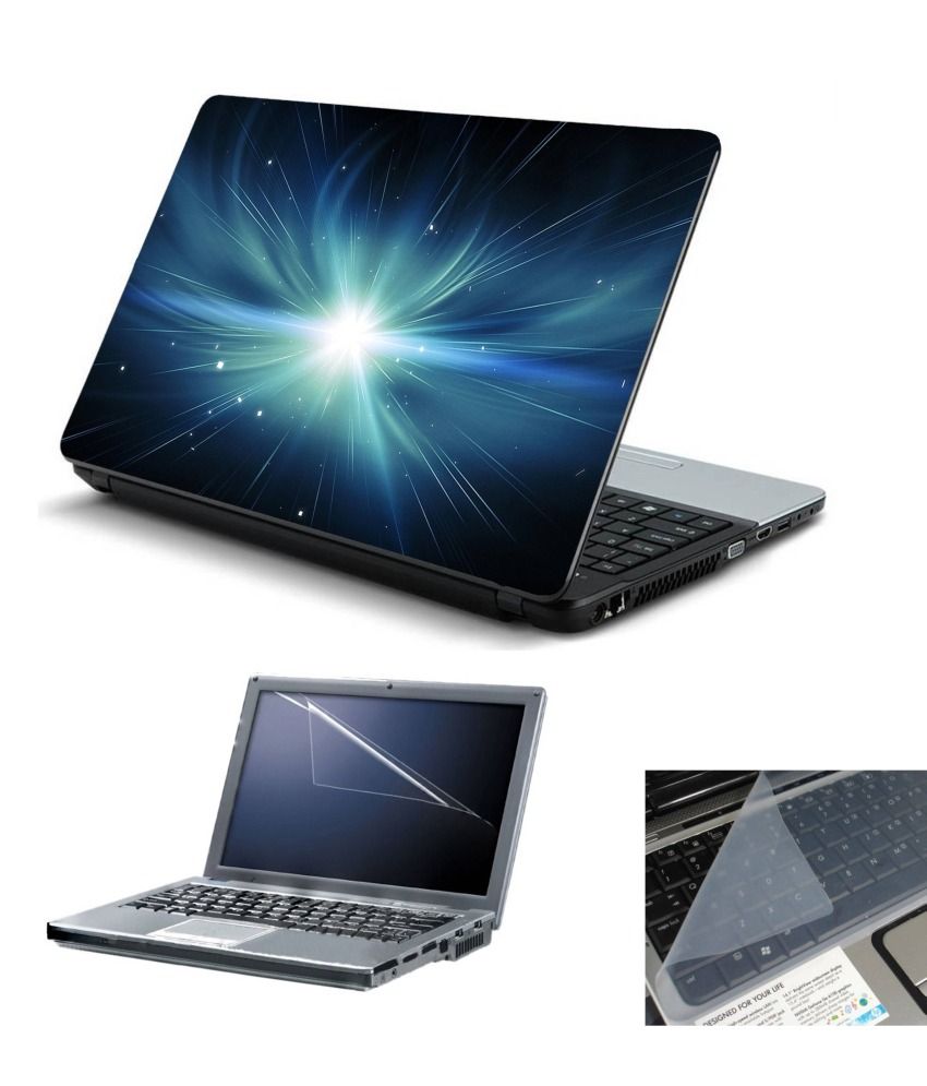 Print Shapes Laptop Skin With Screen Protector And Key Guard - Buy ...