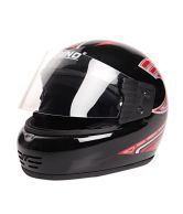 Naino - Full Face Helmet - Black base with Red graphics [Large 580 mm]