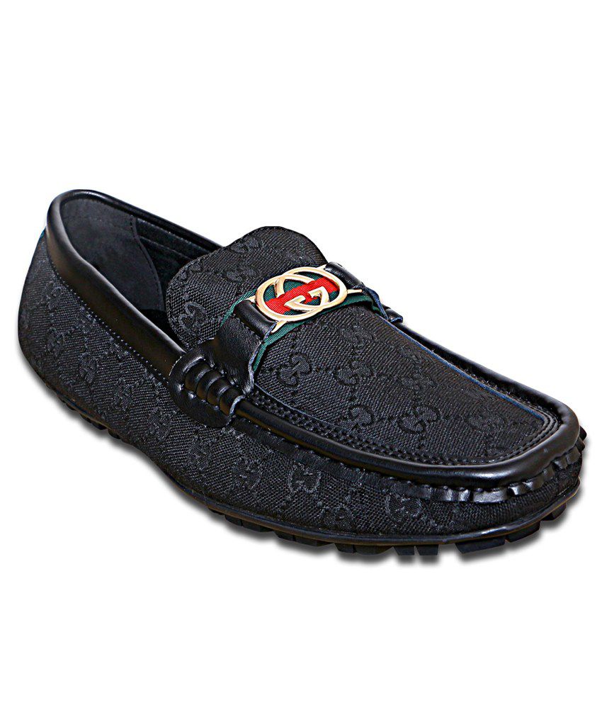 krans fiber Vært for Gucci Black Leather Loafer - Buy Gucci Black Leather Loafer Online at Best  Prices in India on Snapdeal