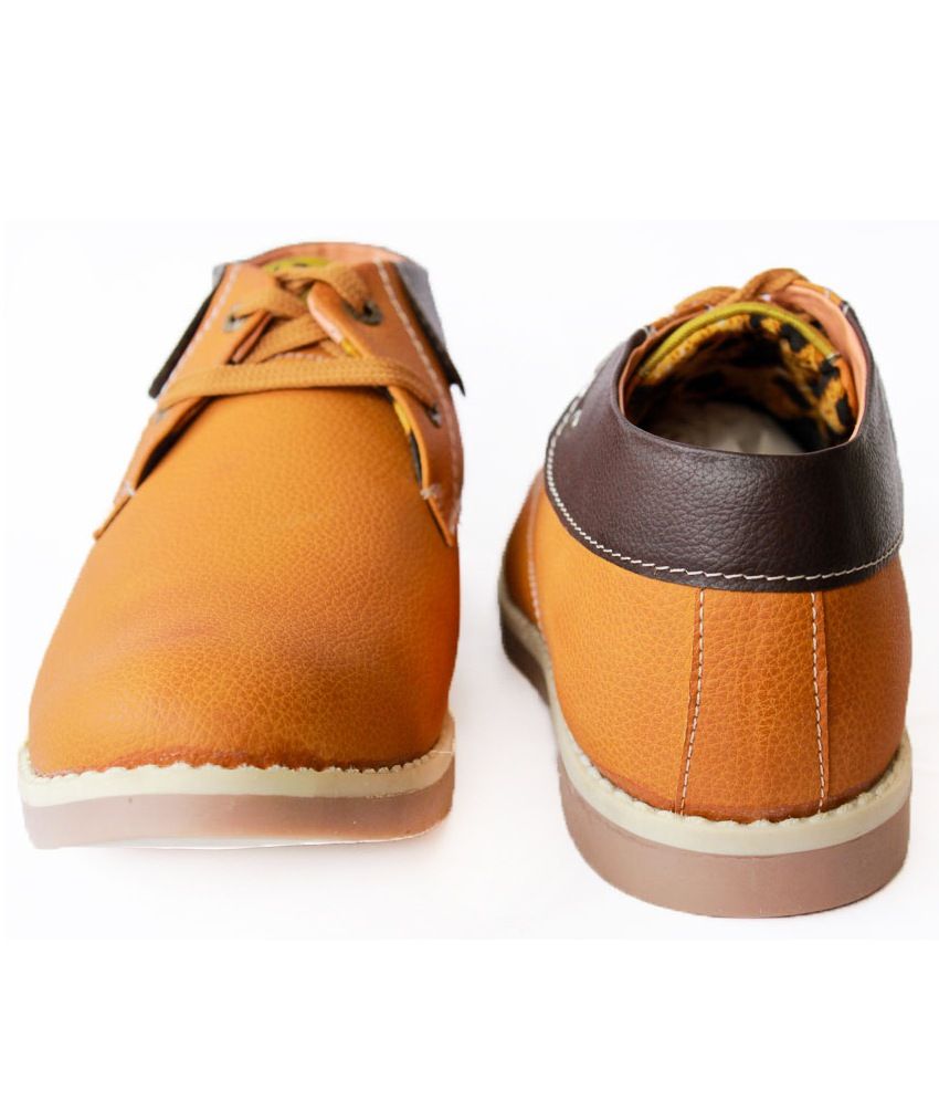 Promenade Feel Good Tan Synthetic Leather Lace Men Casual