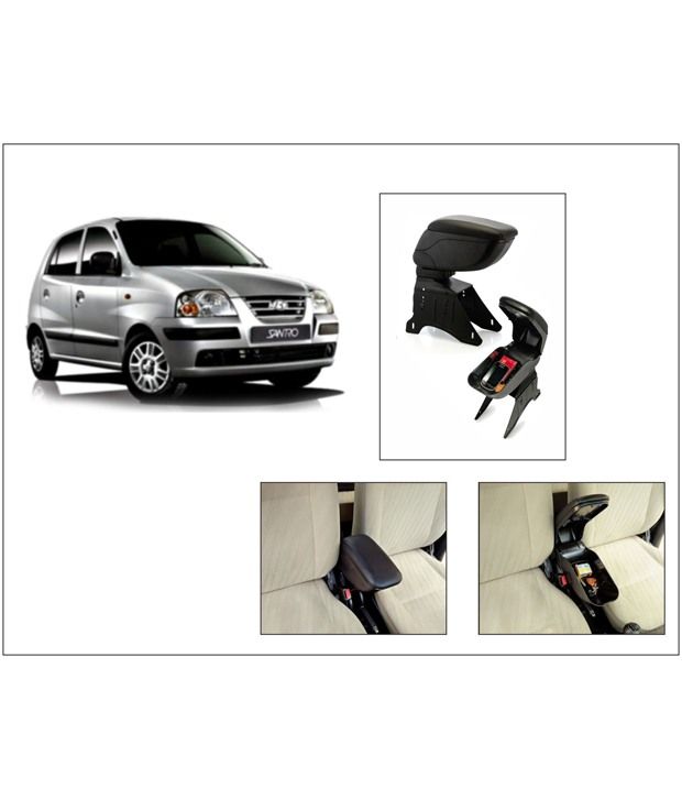 Flomaster Car Arm Rest Console Organiser(black)hyundai Santro Xing