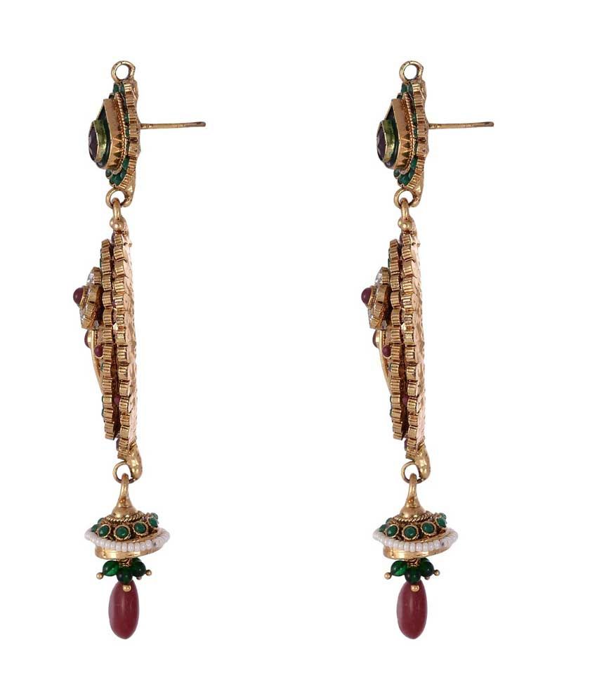 Shahenaz Multicolor Gold Plated Hangings - Buy Shahenaz Multicolor Gold ...
