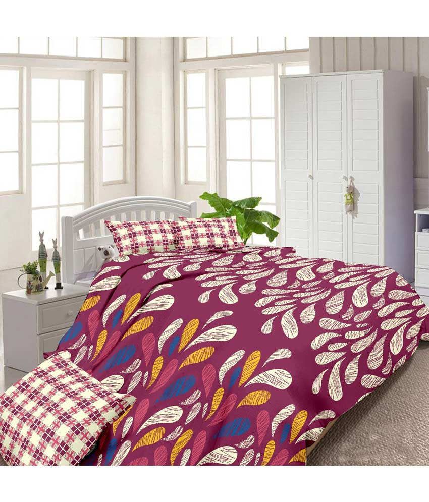 Clay Creations Multicolour Cotton Paisley Double Bed Sheet Buy Clay