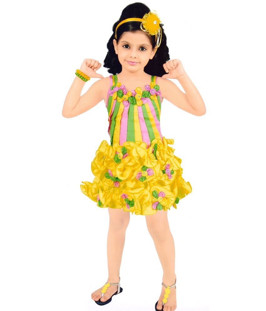 short frock yellow colour