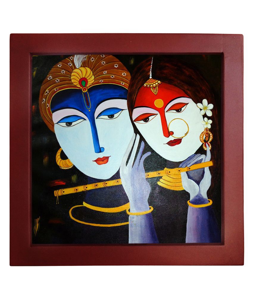 Tiedribbons Lord Radha Krishna Black Background Frame Tile: Buy Tiedribbons  Lord Radha Krishna Black Background Frame Tile at Best Price in India on  Snapdeal