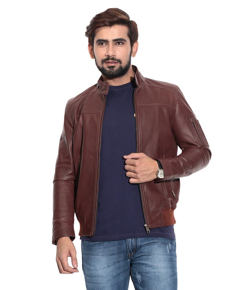 Theo&ash Brown Leather Leather Jackets - Buy Theo&ash Brown Leather ...