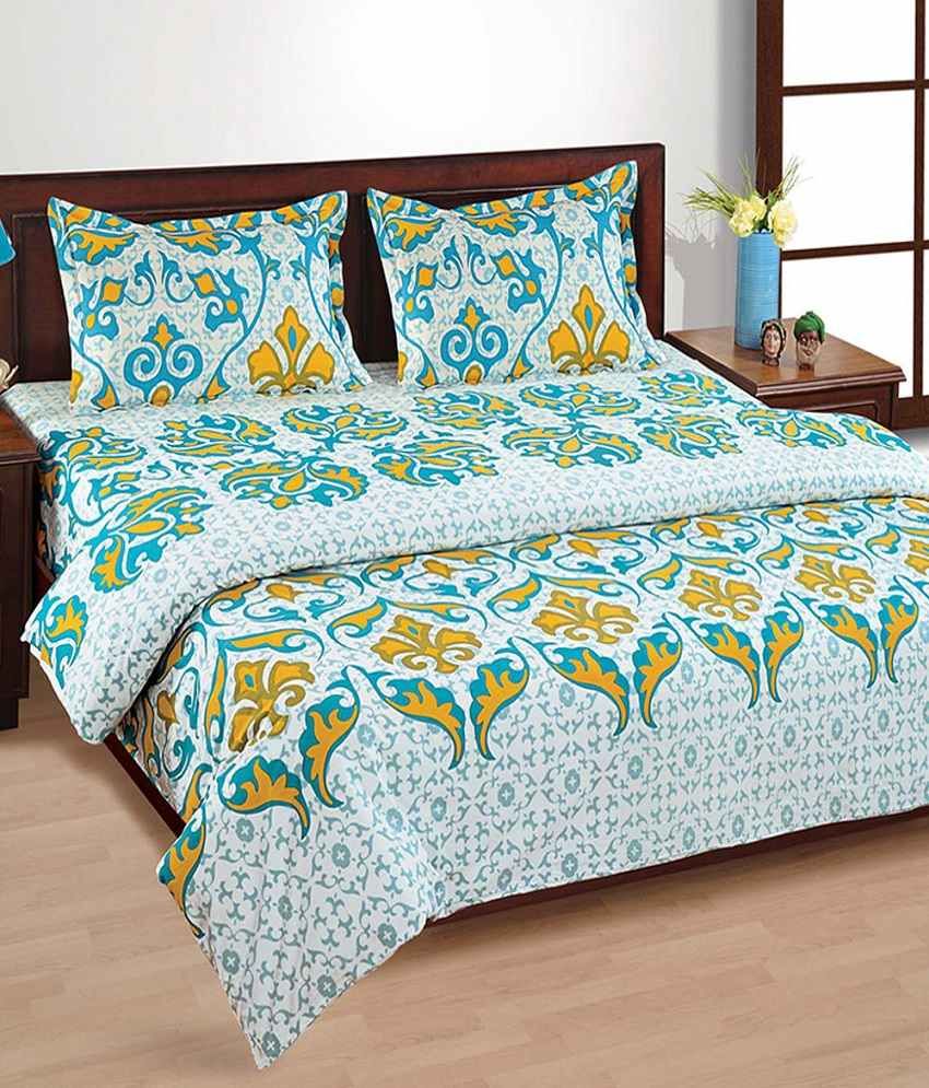 House This Mexican 1 Double Bed Sheet And 2 Pillow Covers (buy 1 Get 1