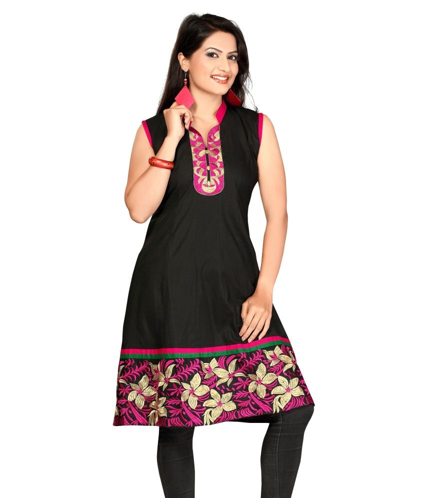 cotton border kurtis