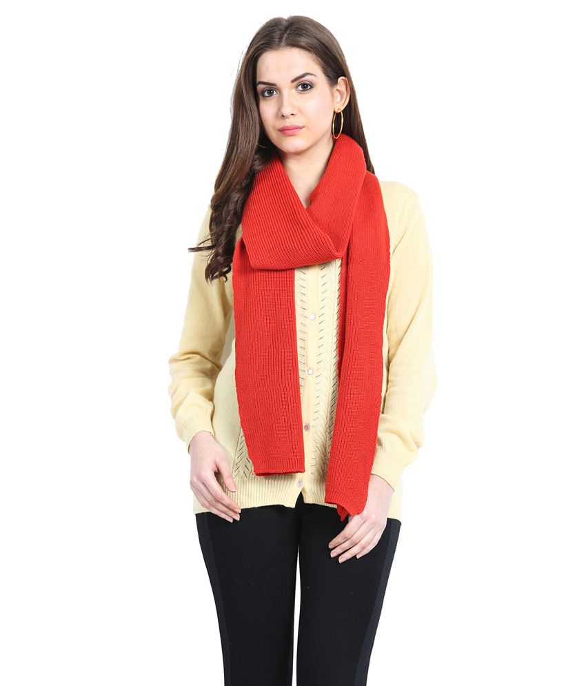 Northern Lights Orange Colour Acrowool Muffler For Women: Buy Online at ...