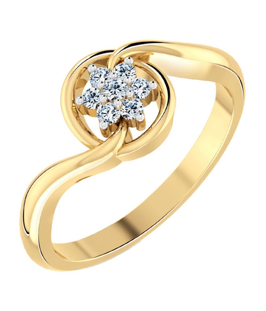 Caratlane Imperia Floral Gold Ring Buy Caratlane Imperia Floral Gold