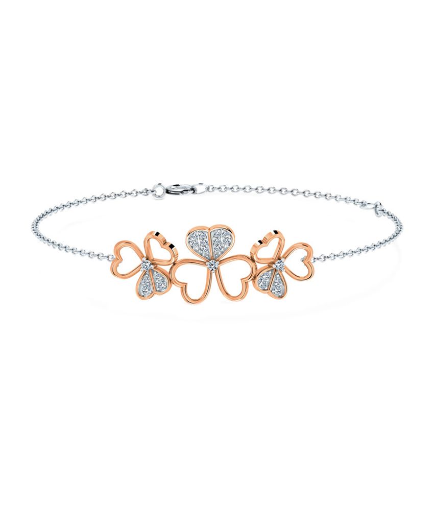 Caratlane Three Floral Design Bracelet: Buy Caratlane Three Floral ...