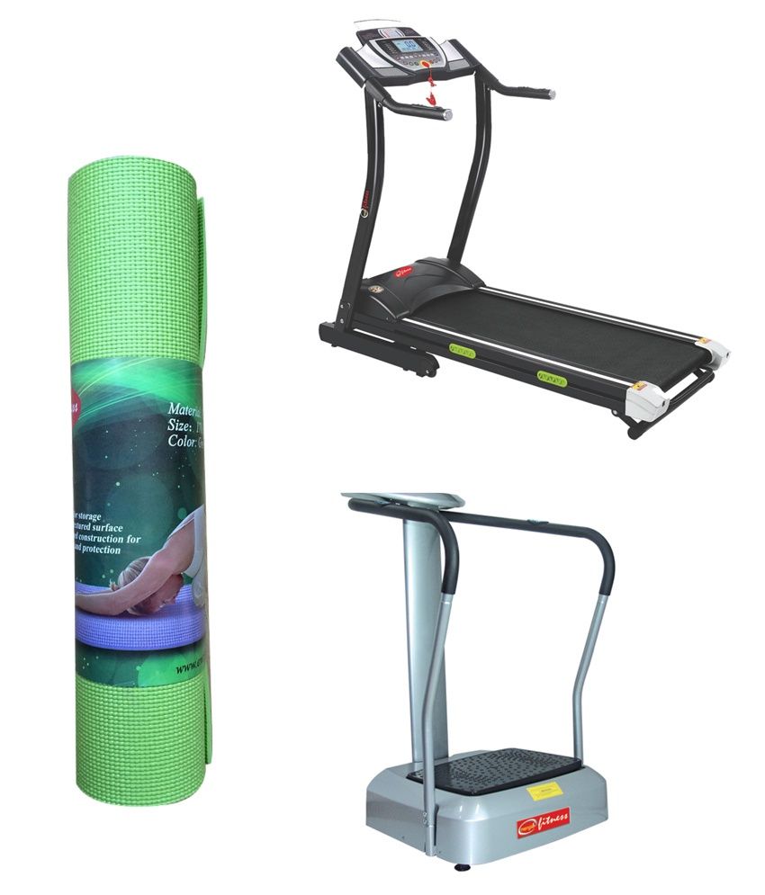 Energie Yoga Mat, Treadmill Eht112 & Efm701 Massager Fitness Combo