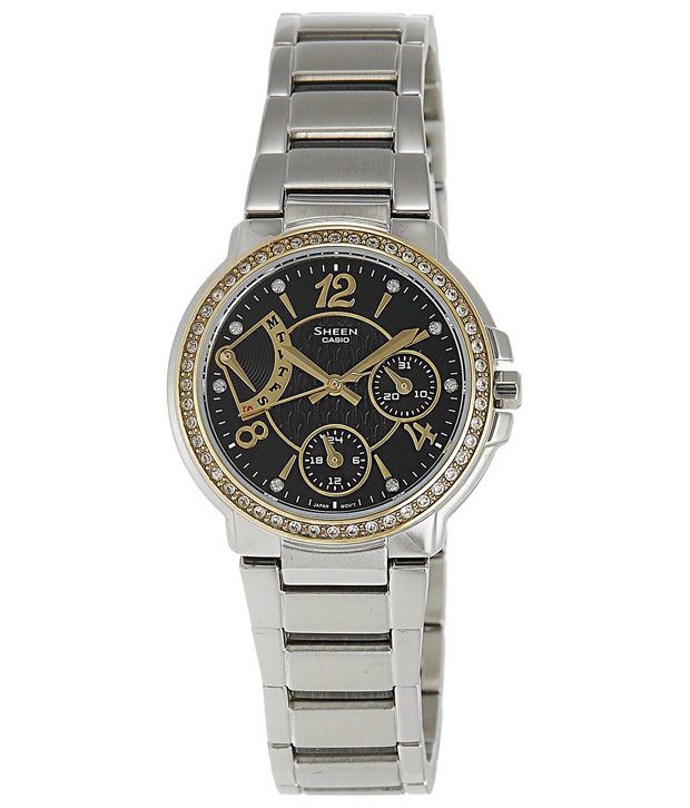 Casio Stylish Silver Analog Chronograph Wrist Watch For Women Price in ...