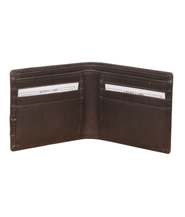 Swastika Wood lad Designer Leather Regular Brown Bifold wallet: Buy ...