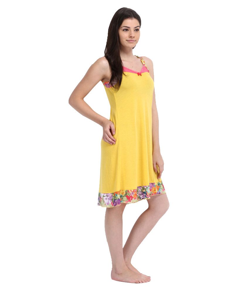 Buy Enamor Yellow Babydoll Dress Online at Best Prices in India Snapdeal