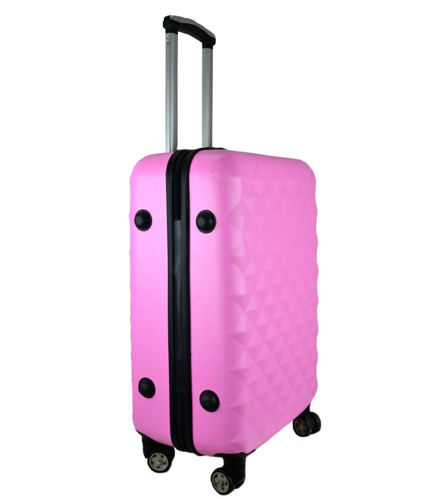 baby pink suitcase