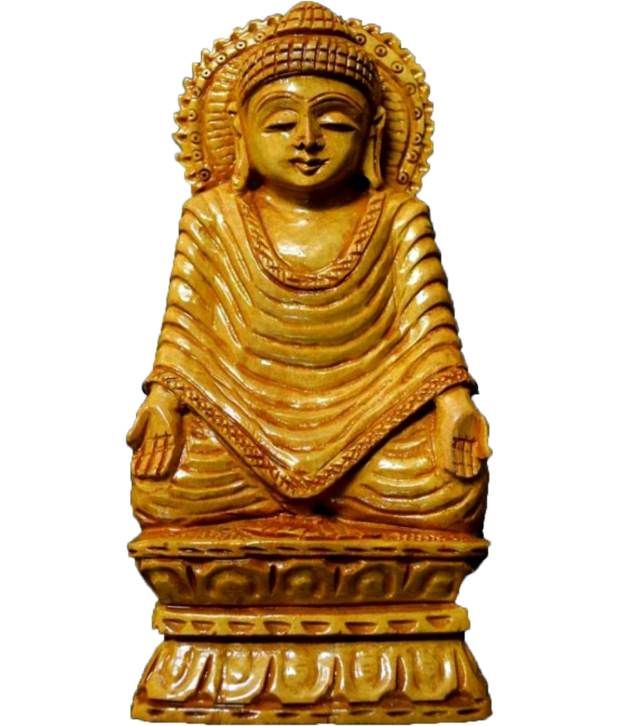 Medleyard Gautam Buddha White Wooden Statue Buy Medleyard Gautam