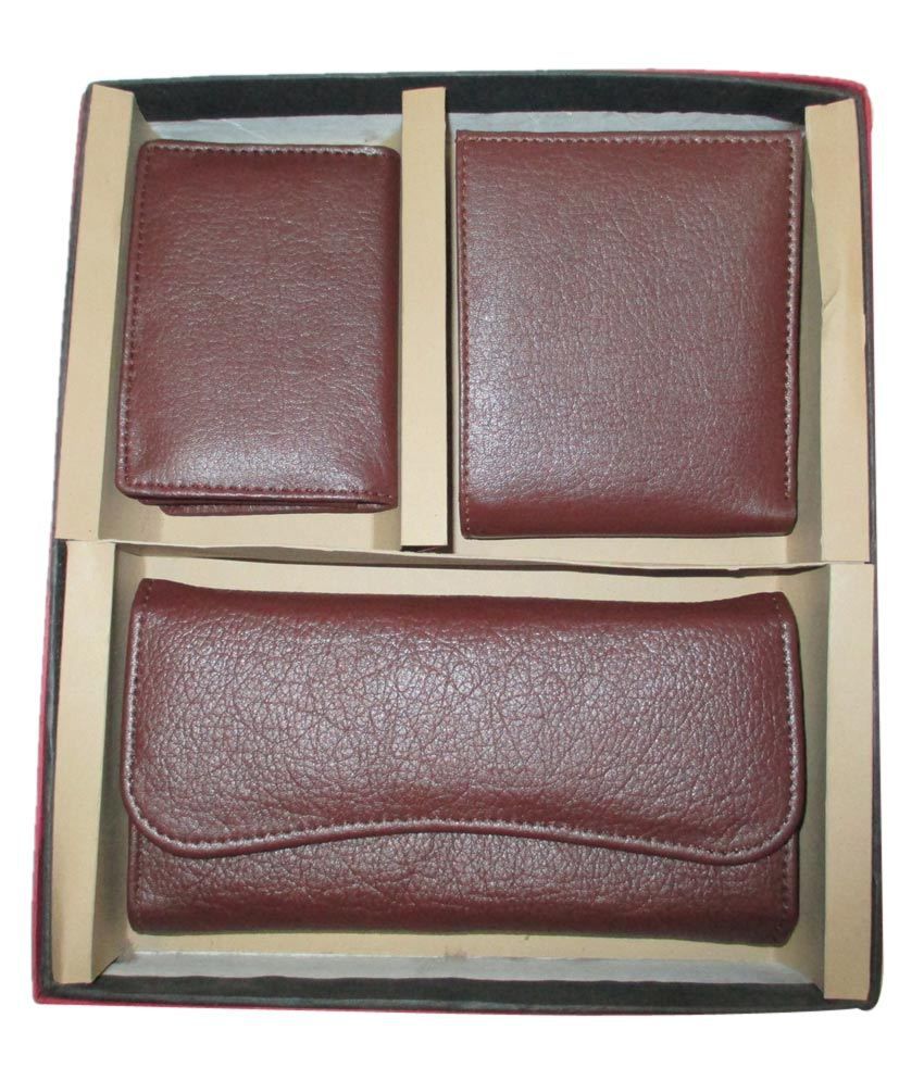 Suraj International Combo Of Leatherite Men&#39;s Wallet, Women&#39;s Purse, And Card Case: Buy Online ...
