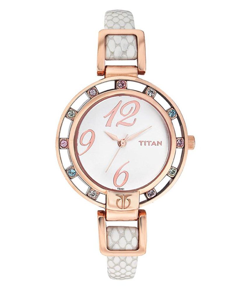 titan automatic watch rose gold