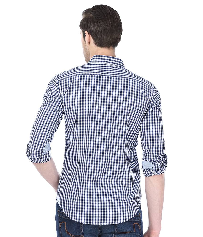 Basics Blue Checks Formal Shirt - Buy Basics Blue Checks Formal Shirt ...
