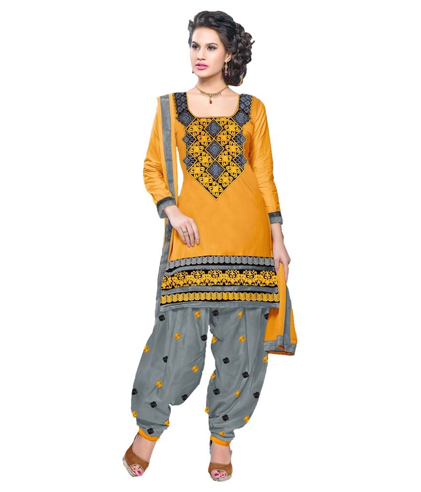 Indian Wholesale Clothing Multi Color Faux Unstitched Dress