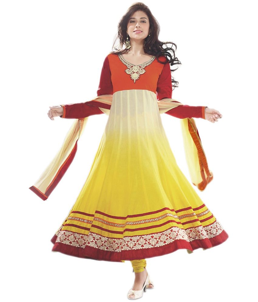 anarkali georgette dress material