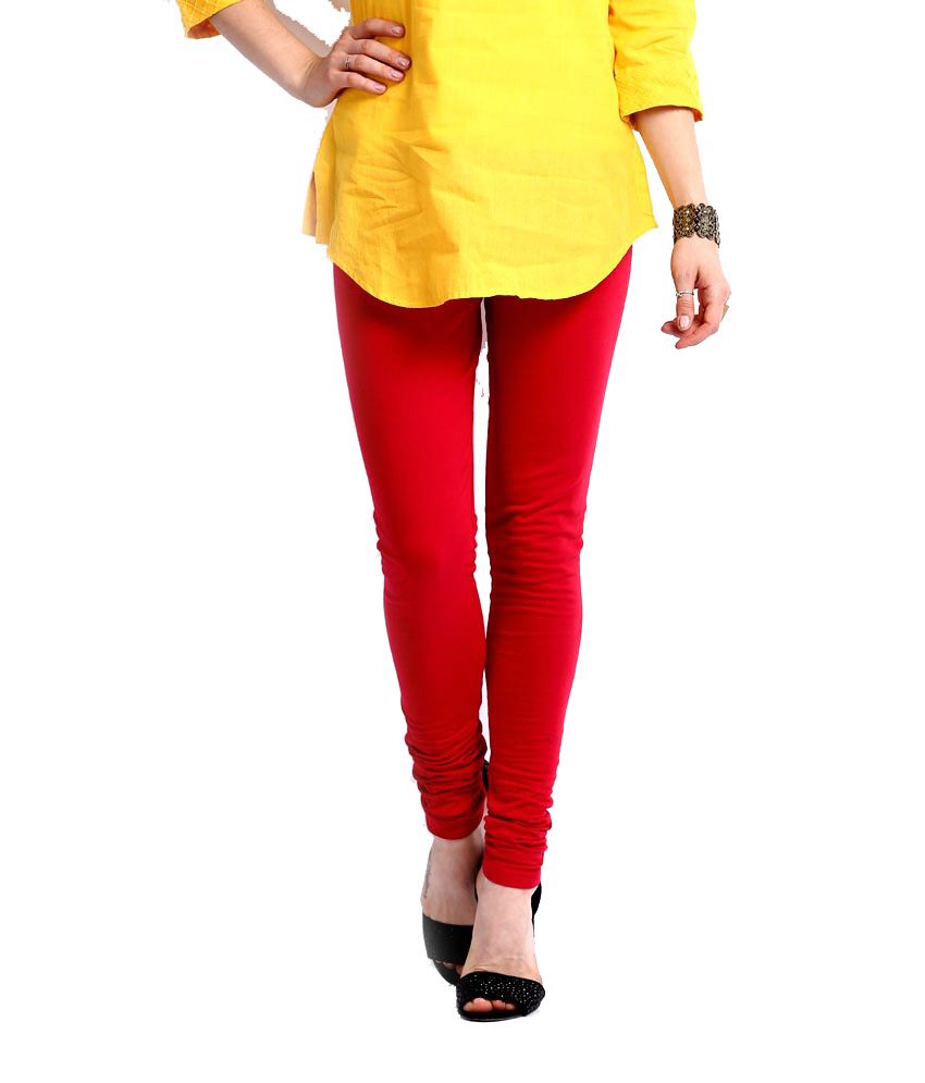 Cranberry Apparels Red Cotton Leggings Price in India - Buy Cranberry ...