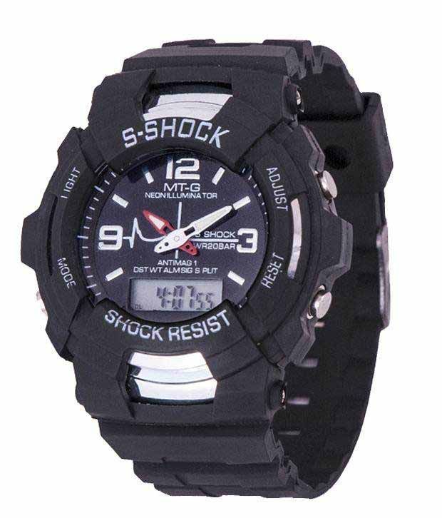 Mt-G Black Analog-Digital Sports Watch