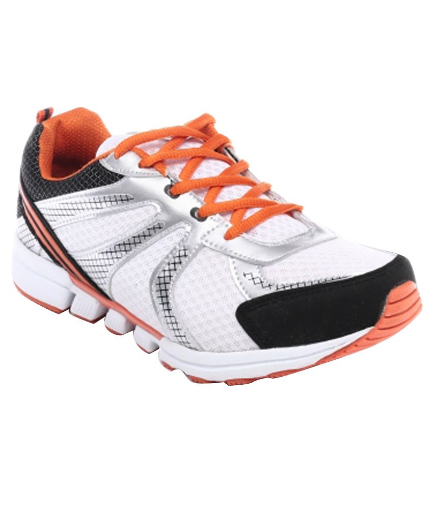 Stag White And Orange Lace Training Sports Shoe Buy Stag White