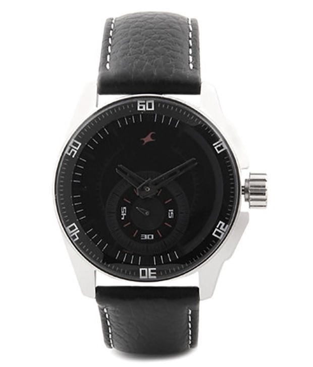 fastrack black men's watch