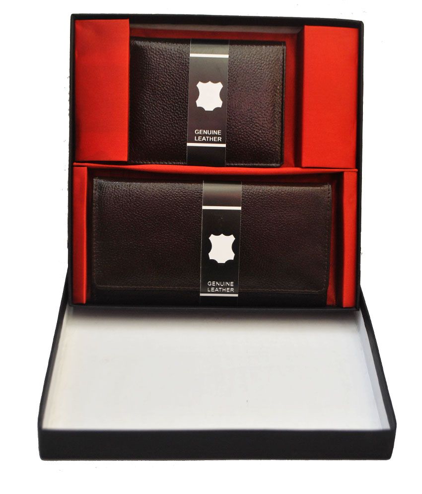 Modish Genuine Leather Wallet Gift Set For Couple Buy Online at Low Price in India Snapdeal