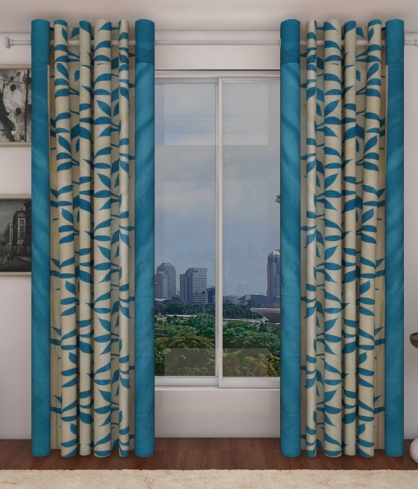     			Home Candy Set of 2 Long Door Eyelet Curtains