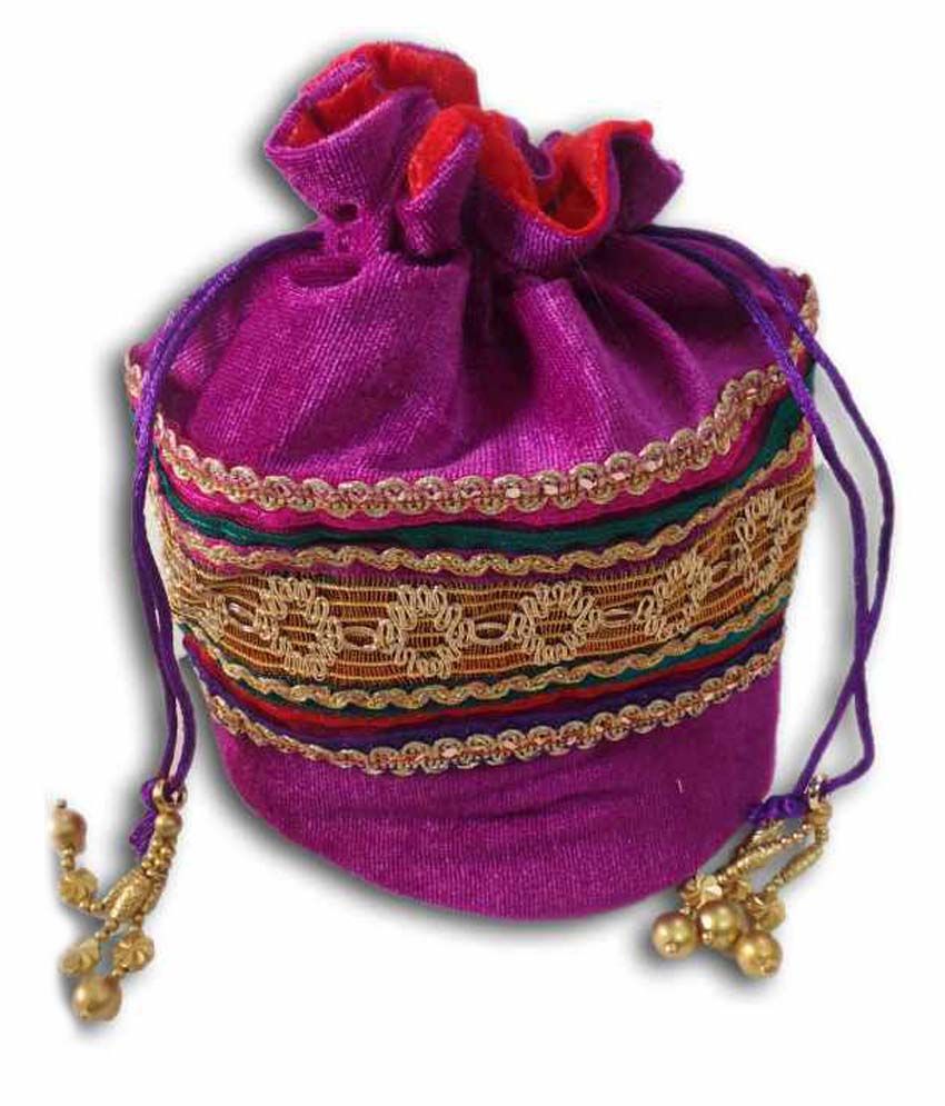 hot pink potli bag