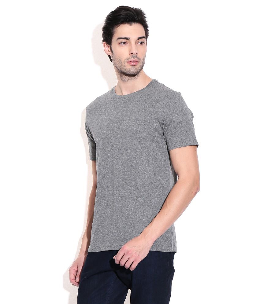 Bossini Gray Cotton Round Neck T-shirt - Buy Bossini Gray Cotton Round ...