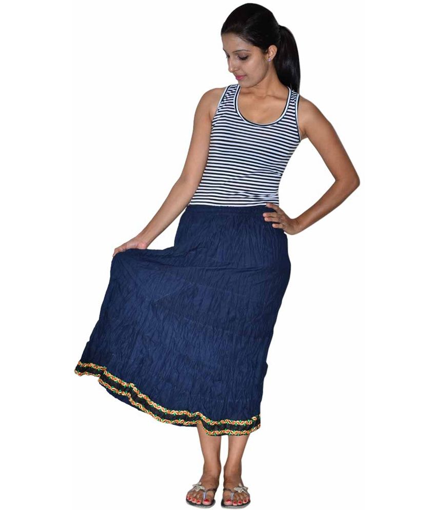 Buy Famacart Blue Cotton Skirts Online at Best Prices in India Snapdeal