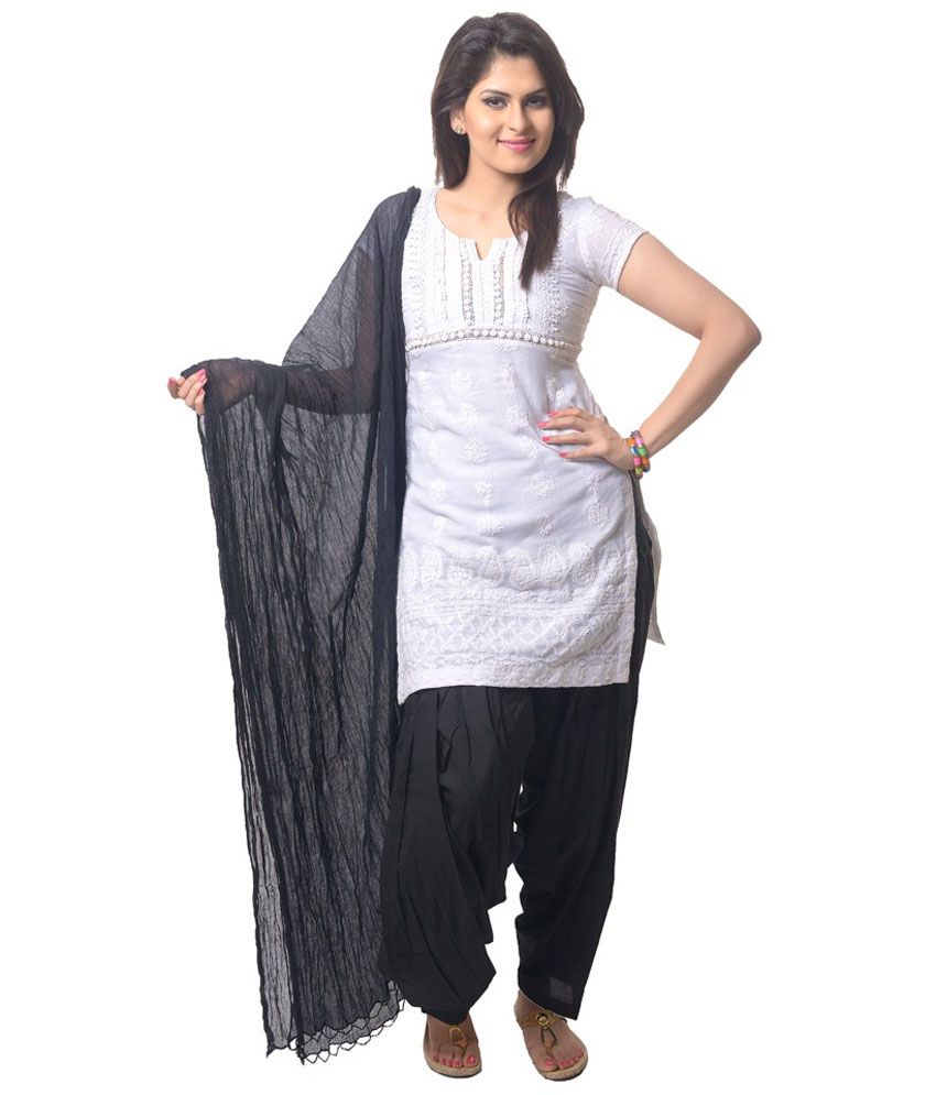 Dori Black Plain Cotton Patiala Salwar Price in India - Buy Dori Black ...