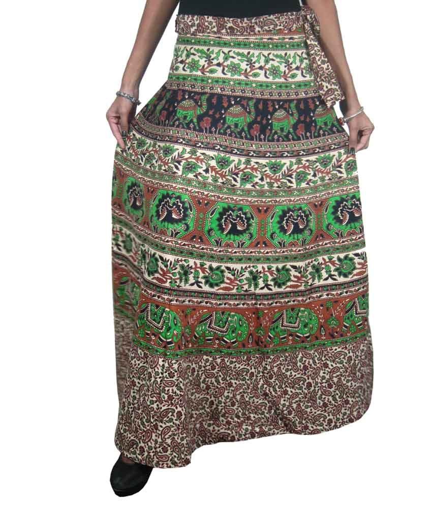 Buy India Trendzs Green Cotton Skirts Online at Best Prices in India ...