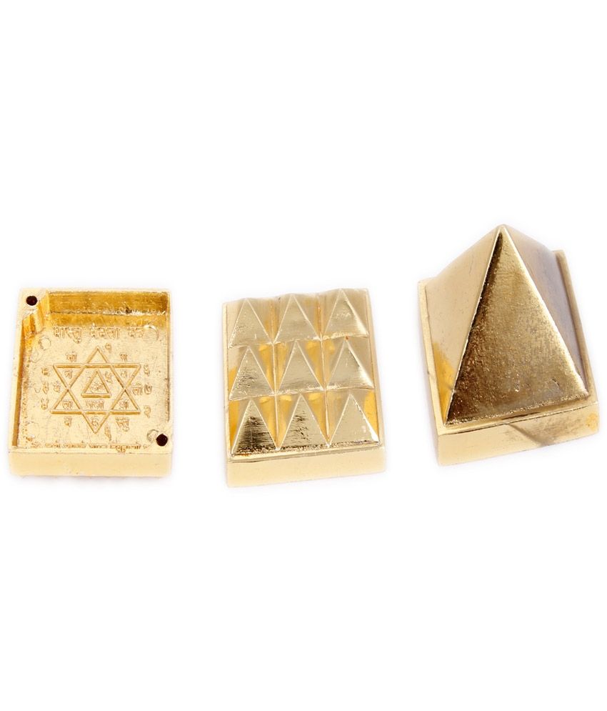     			Pure Life Yellow 3 Plates Copper Pyramid