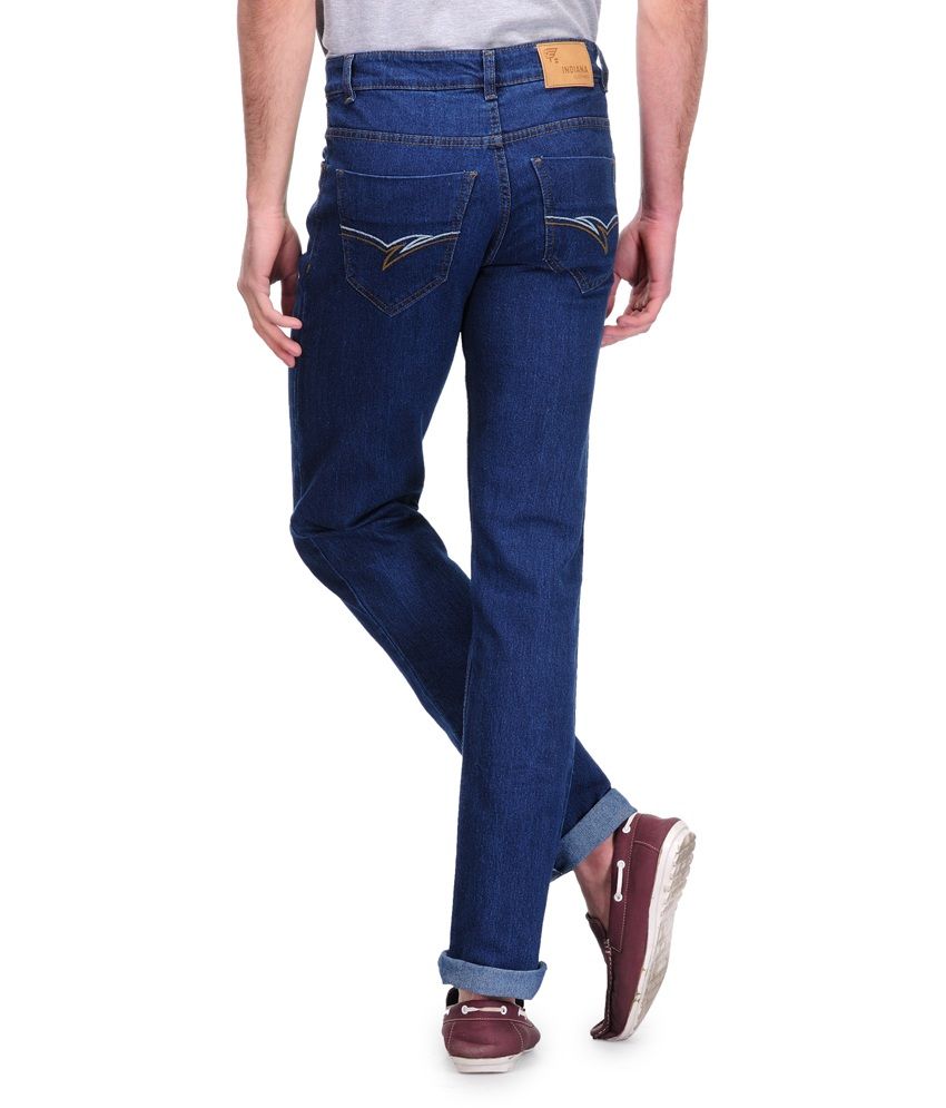 Indiana Blue Denim Slim Jeans For Men - Buy Indiana Blue Denim Slim ...