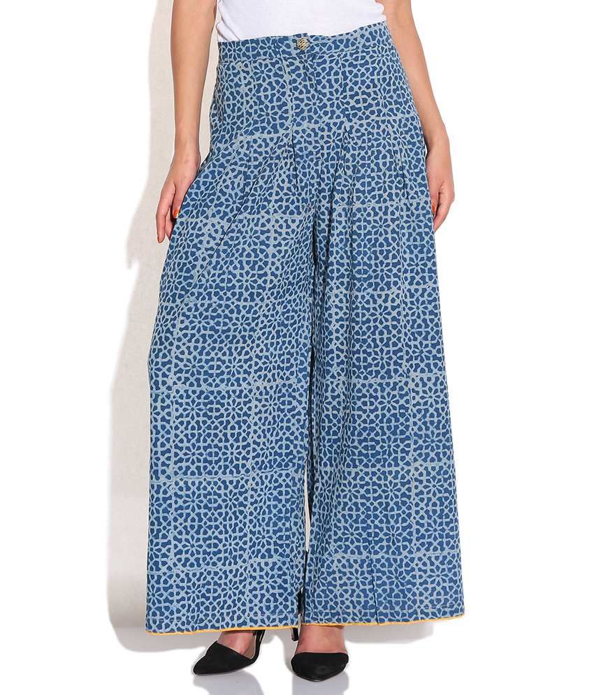 melange palazzo pants