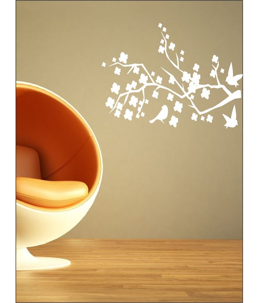 Wall1Ders Branches With Two Birds White Wall Stickers Buy Wall1Ders Branches With Two Birds