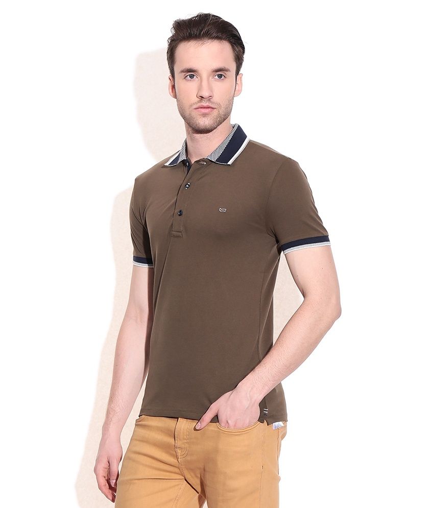 men's brown polo t shirt