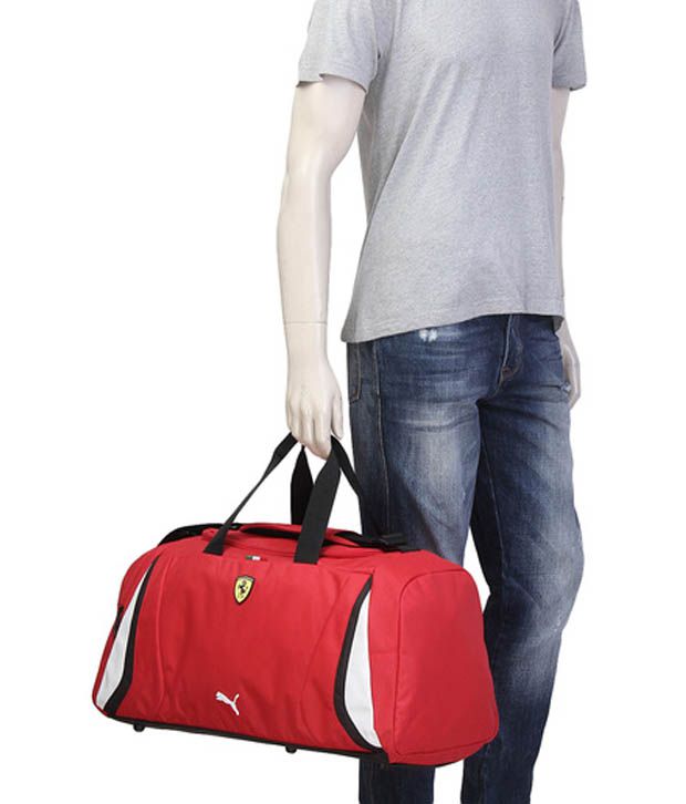 Puma Unisex Red Ferrari Duffle Bag 