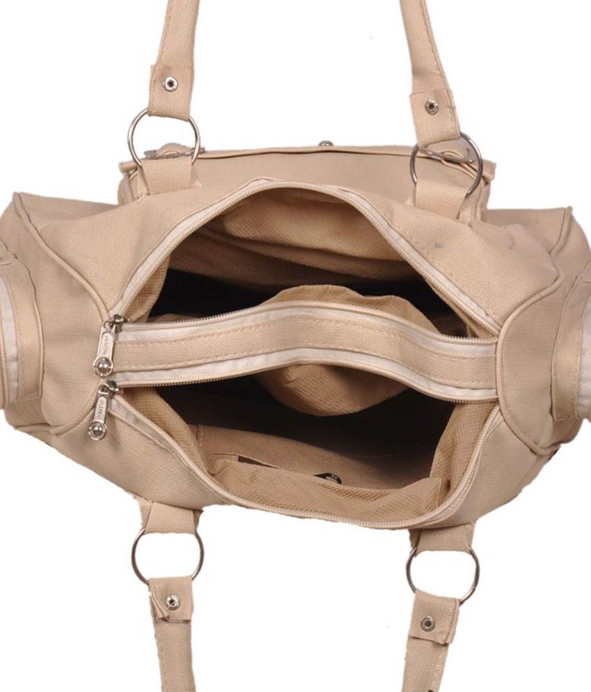 small cream shoulder bag