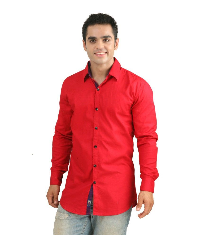 Urban Clothing Division Red Mens Formal Shirt - Buy Urban Clothing ...