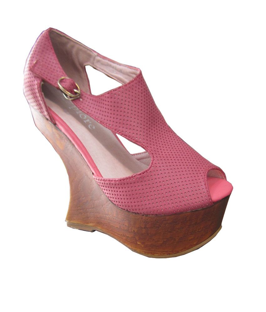 pink high heel pumps