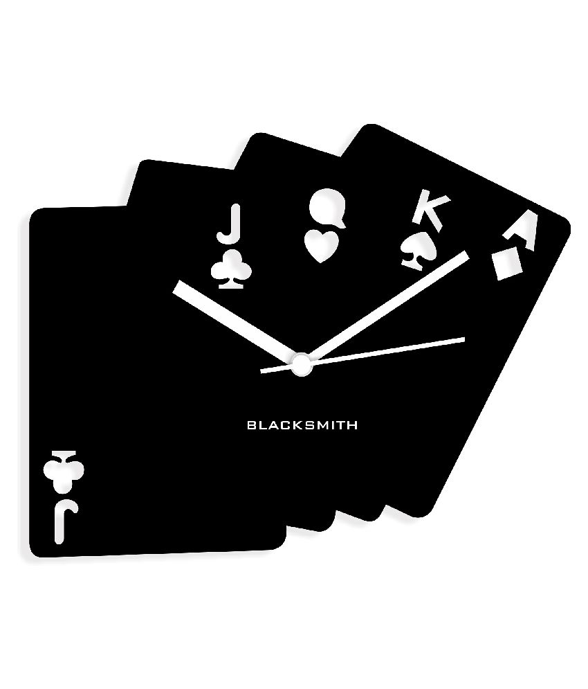 Blacksmith Playing Cards Wall Clock Black Buy Blacksmith Playing