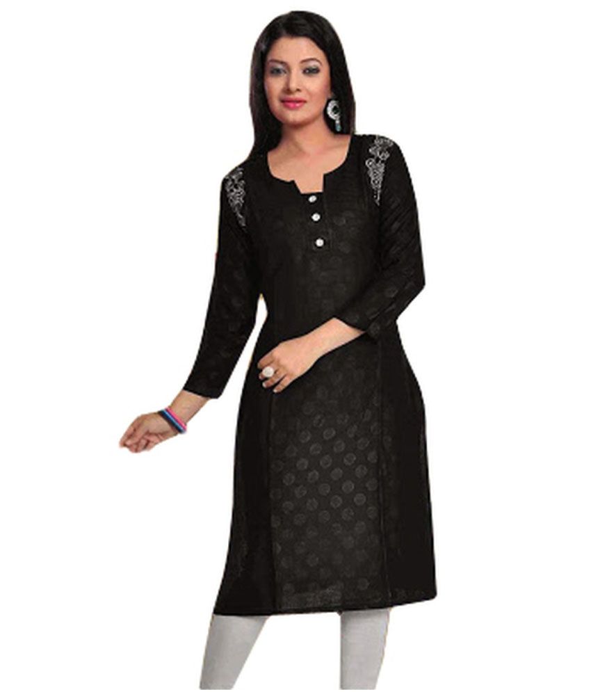 black knee length top